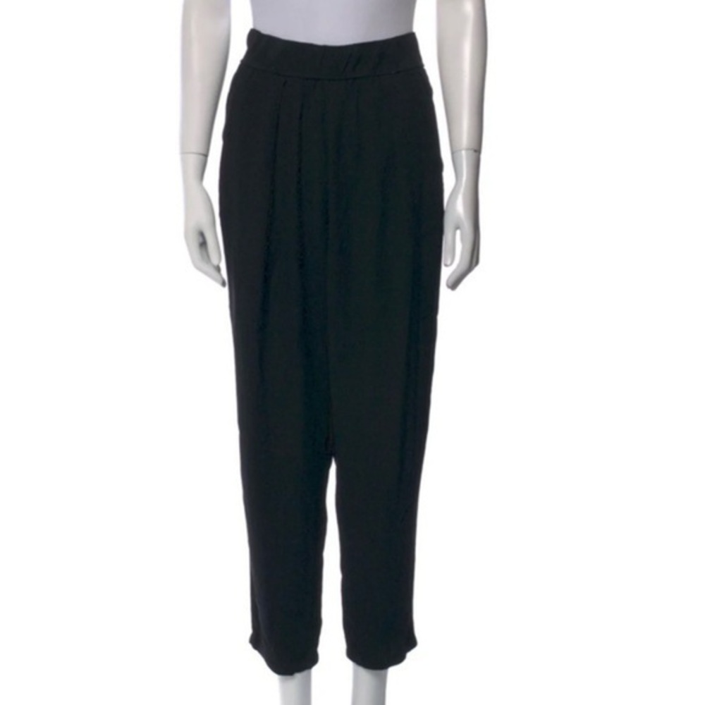 Raquel Allegra Black Drop Crotch Harem Pants Women Size 2 Made in USA